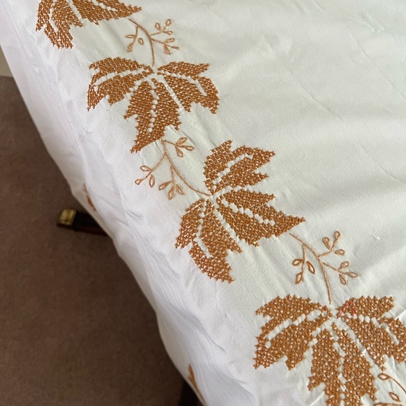 Hand Embroidered Round Tablecloth - Picture 1 of 4